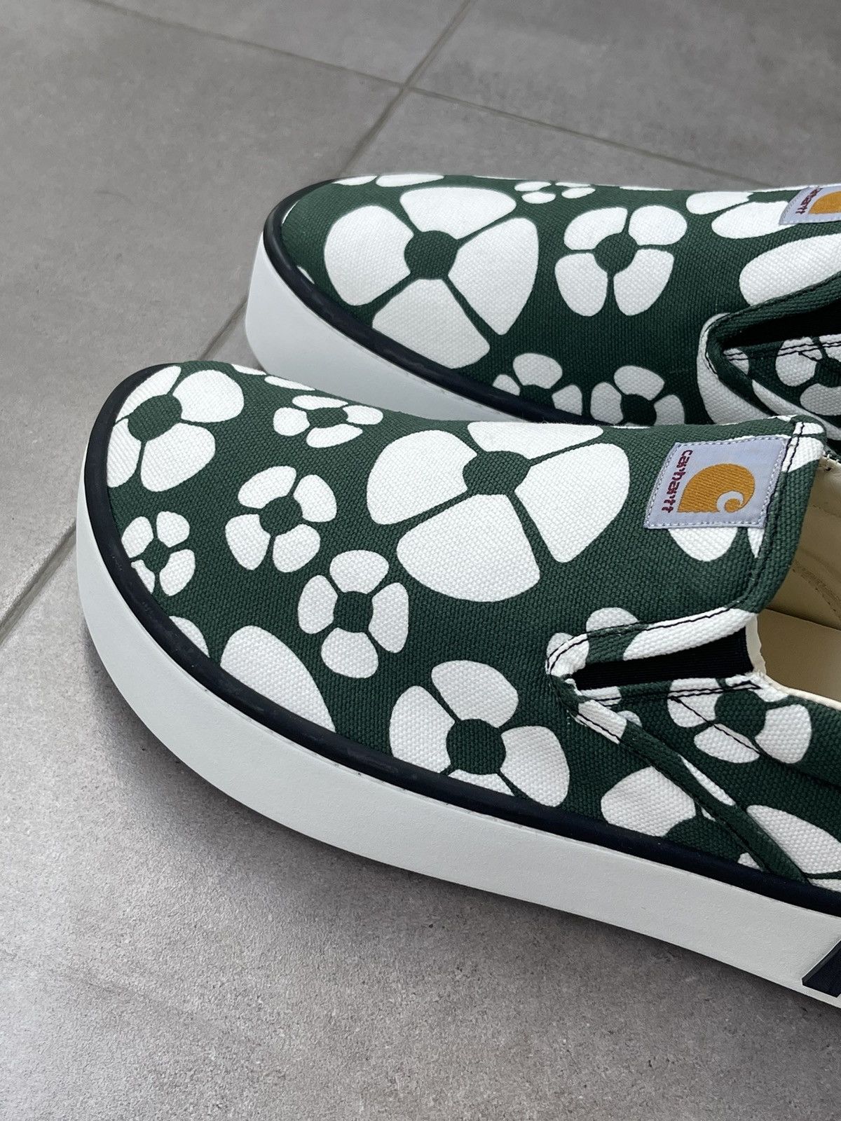 Carhartt Wip × Marni !DS! SS22 Marni X Carhartt Floral Print Green Slip Ons Size US 12 / EU 45 - 9 Thumbnail