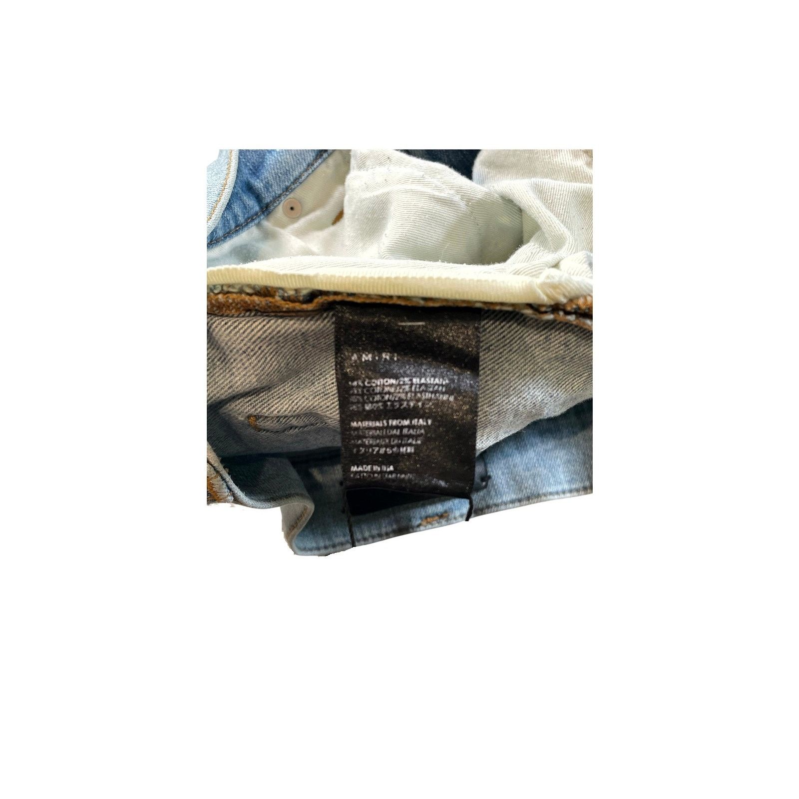 Amiri Amiri Paint Splatter (Zipper) Light Wash Jeans Size US 32 / EU 48 - 8 Thumbnail