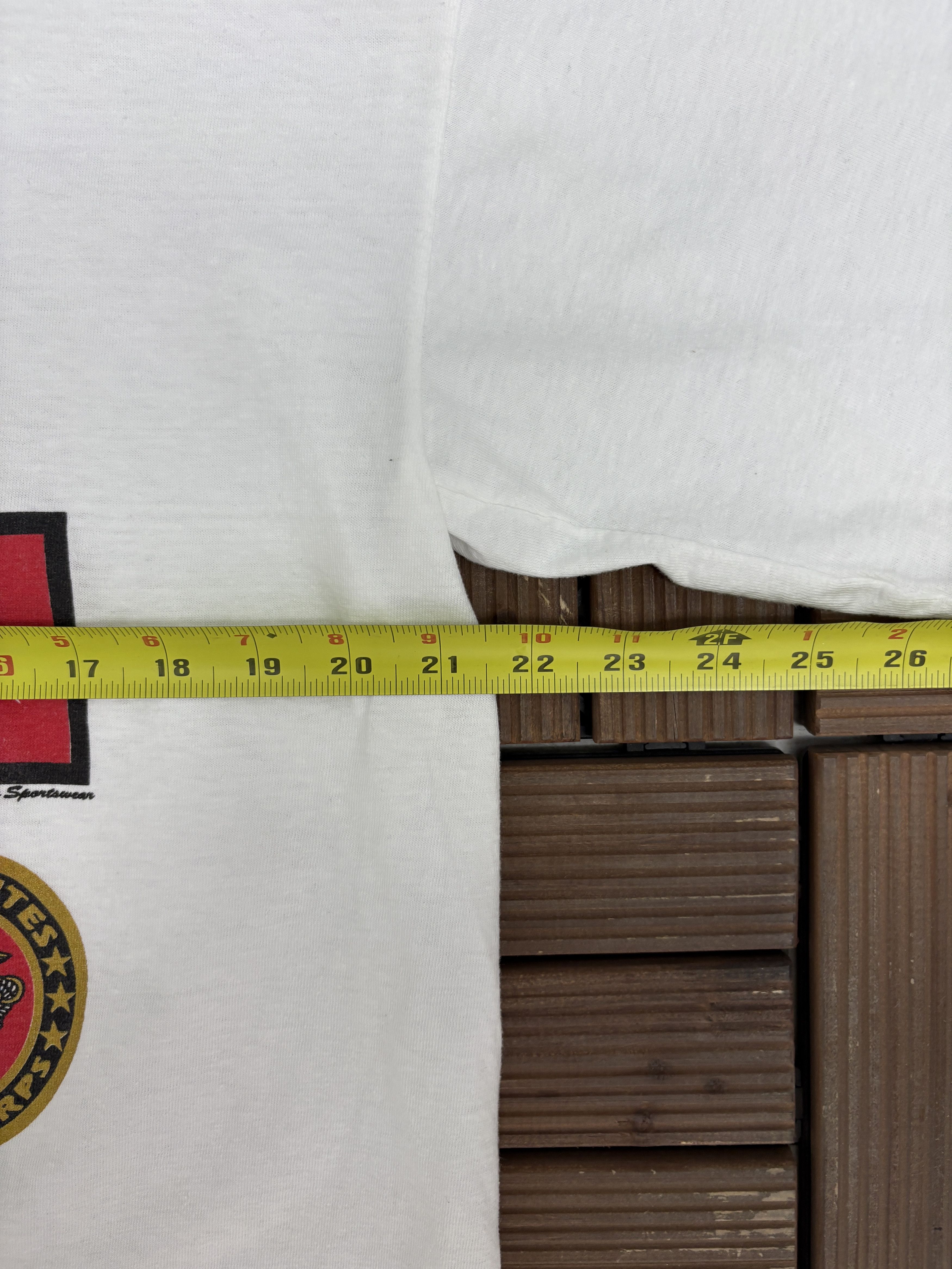 Vintage United States Marines Vintage White T-Shirt Tee Size US XL / EU 56 / 4 - 7 Thumbnail
