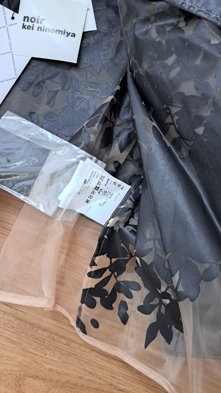 Noir Kei Ninomiya NWT CDG x Noir Kei Nonimiya FW19 Organza Cropped Jacket Size S / US 4 / IT 40 - 6 Thumbnail