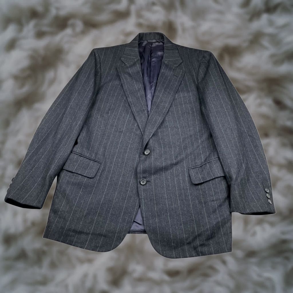 Vintage VINTAGE Barneys Blazer Wool Charcoal Stripe Mens 40R US Size 40R - 1 Thumbnail