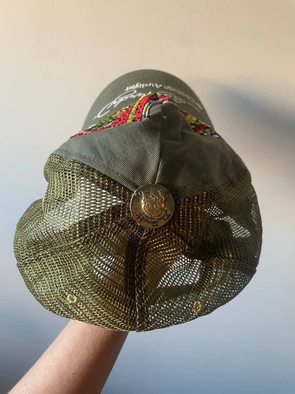 Christian Audigier VINTAGE ED HARDY BY CHRISTIAN AUDIGIER SWAROSKI TRUCKING HAT Size ONE SIZE - 5 Thumbnail
