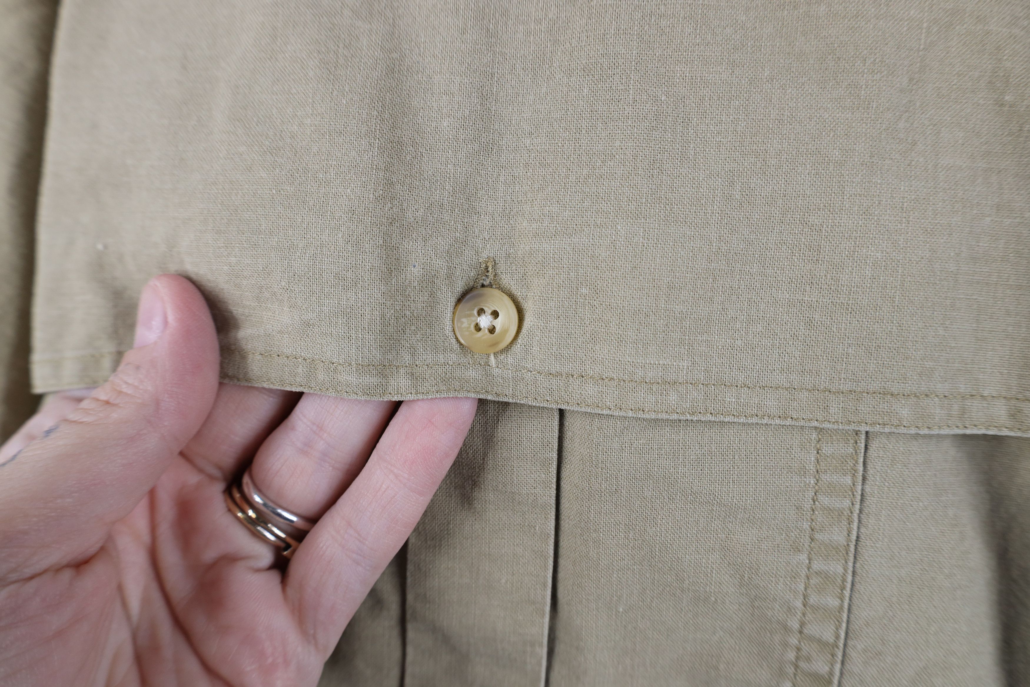 Vintage Vintage 90s Y2K Streetwear Canvas Short Sleeve Button Shirt Size US L / EU 52-54 / 3 - 5 Thumbnail