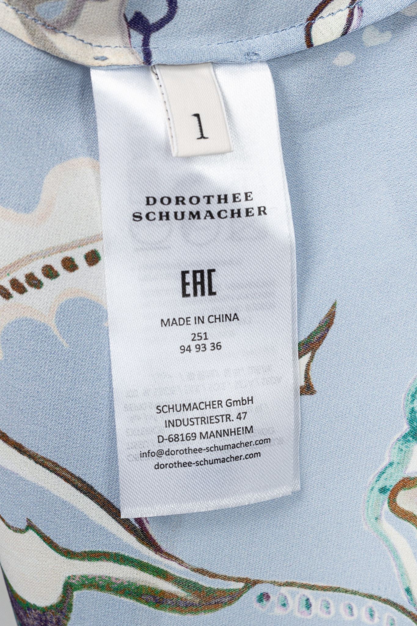 DOROTHEE SCHUMACHER Dorothee Schumacher Floral Twist Blue Silk Ruffle Blouse Size XS / US 0-2 / IT 36-38 - 9 Thumbnail