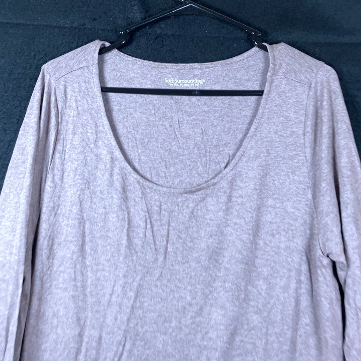 Soft Surroundings Soft Surroundings Womens Shirt Purple Scoop Neck Pullover Long Sleeve Tunic L Size L / US 10 / IT 46 - 2 Thumbnail