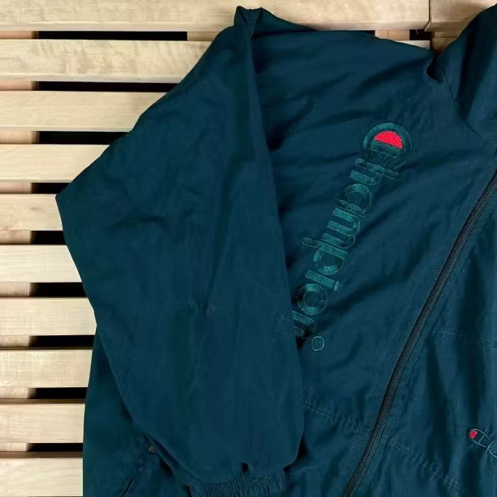 Champion × Vintage Mens Bomber Jacket Champion Vintage Big Logo Size L Size US L / EU 52-54 / 3 - 3 Thumbnail