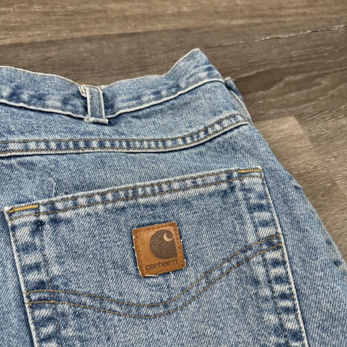 Carhartt × Vintage Essential Vintage 90s Carhartt light wash wide leg jeans Size US 36 / EU 52 - 7 Thumbnail
