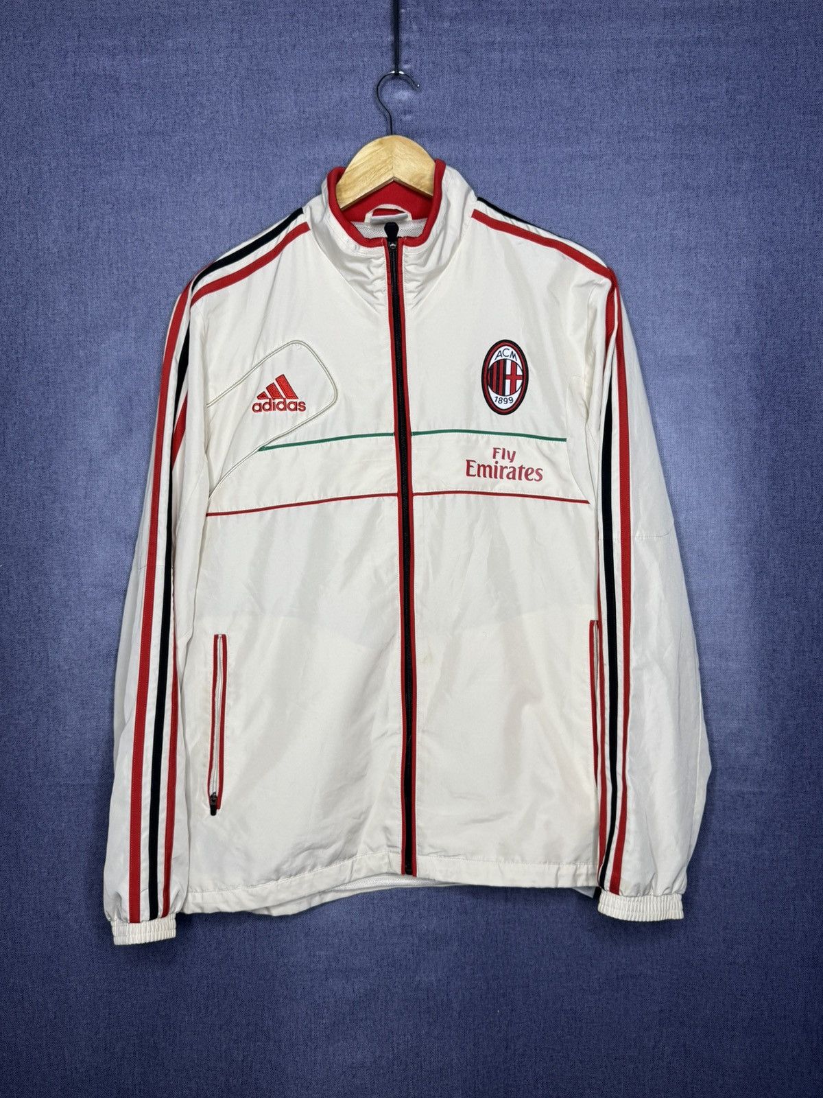 Adidas Vintage Adidas AC Milan Italy Football Jacket Soccer Track Size US M / EU 48-50 / 2 - 2 Thumbnail