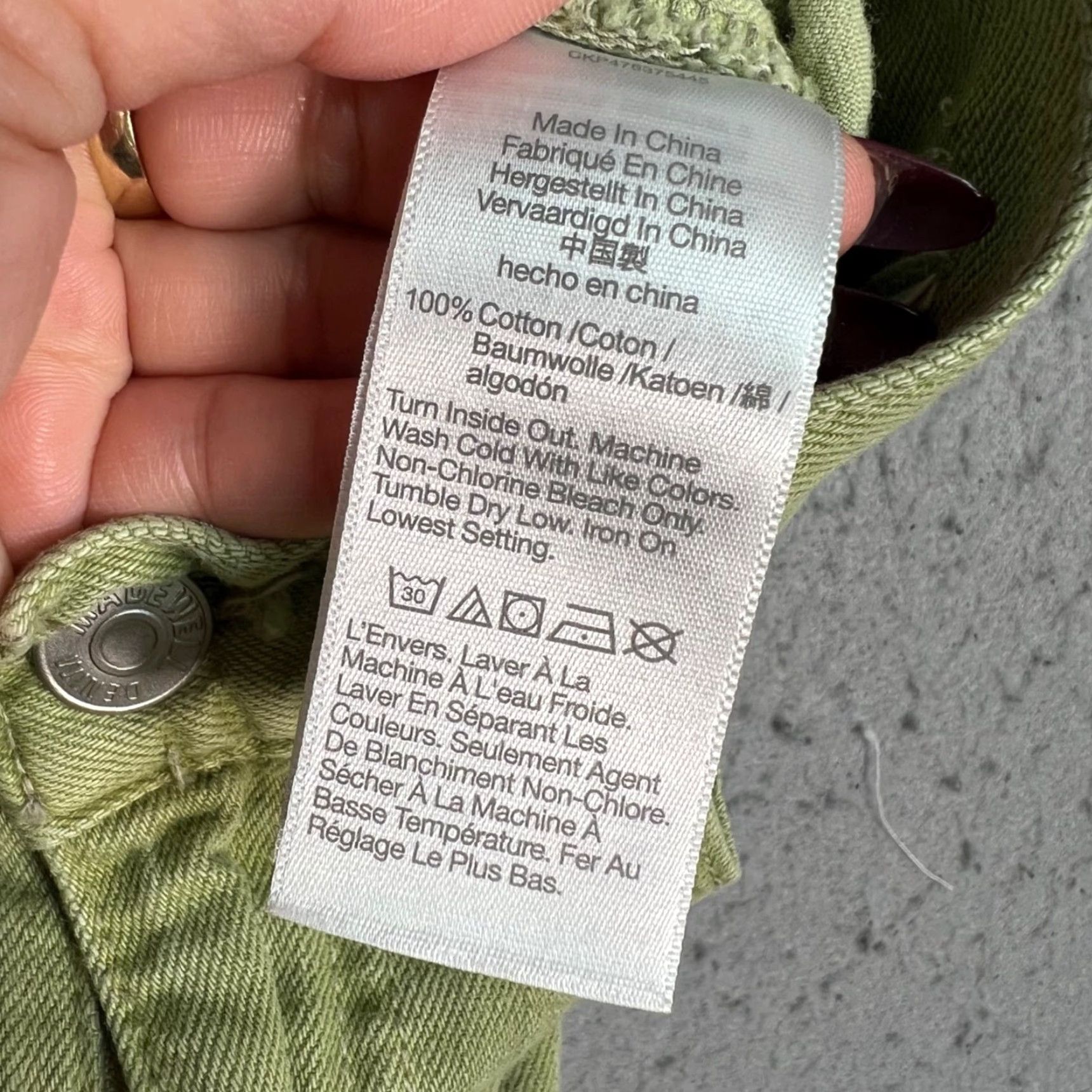 Madewell Madewell Womens Size 26 Baggy Straight Leg Jeans Green 100% Cotton Pants Size 26" / US 2 / IT 38 - 5 Thumbnail