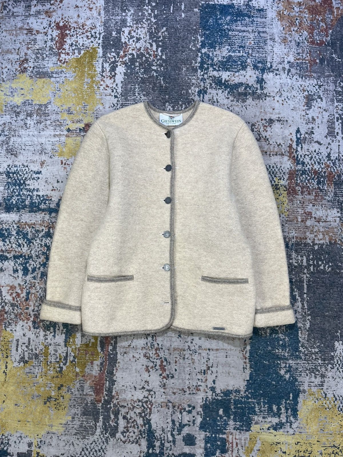 GIESSWEIN Vintage Giesswein Pure Virgin Wool Cardigan Sweater Size XL / US 12-14 / IT 48-50 - 1 Thumbnail