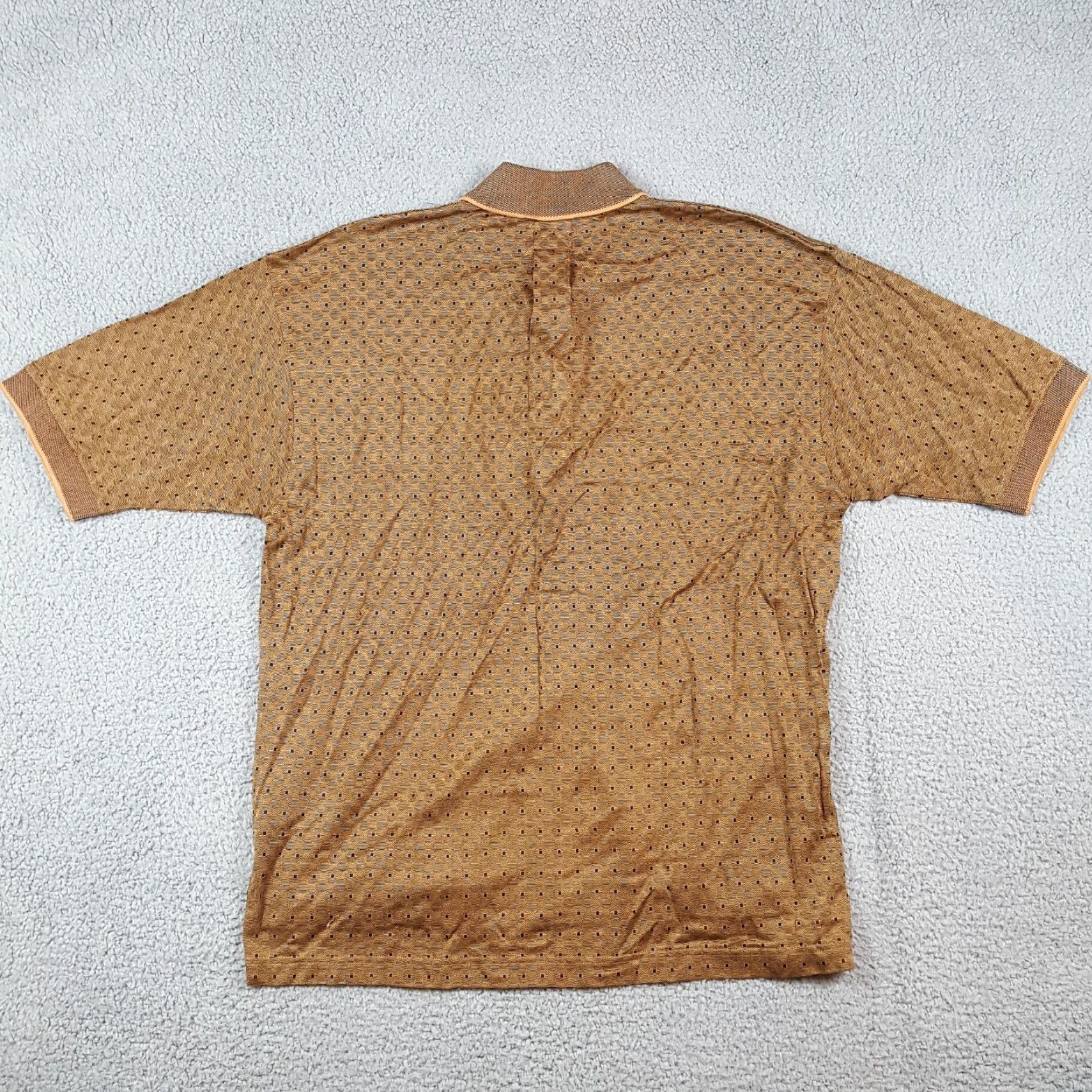 Vintage VINTAGE Sadock Polo Shirt Men S Geometric Cotton 90s Preppy Casual Summer Size 36R - 5 Thumbnail