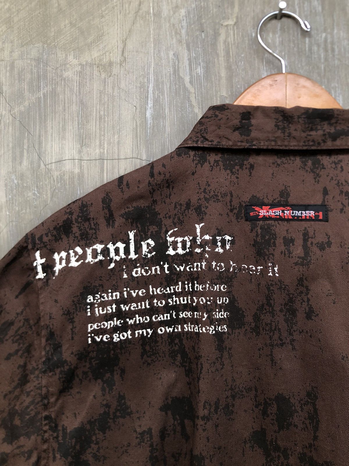 If Six Was Nine × Japanese Brand × Le Grande Bleu (L.G.B.) Y2K Slash Number Poem Button Up Shirt Size US L / EU 52-54 / 3 - 11 Thumbnail