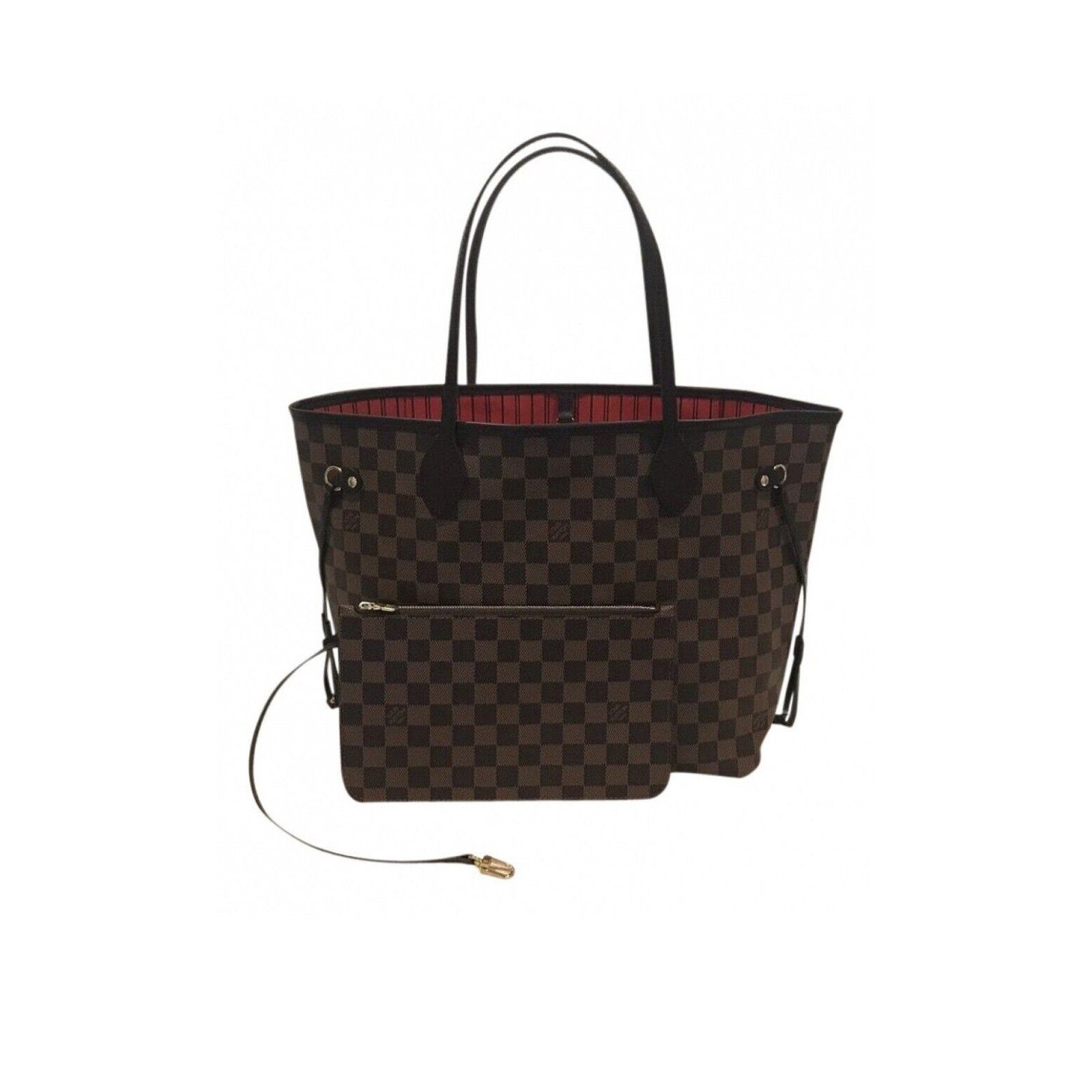 Louis Vuitton LOUIS VUITTON Neverfull MM Damier Ebene Tote Bag Brown Size ONE SIZE - 8 Thumbnail