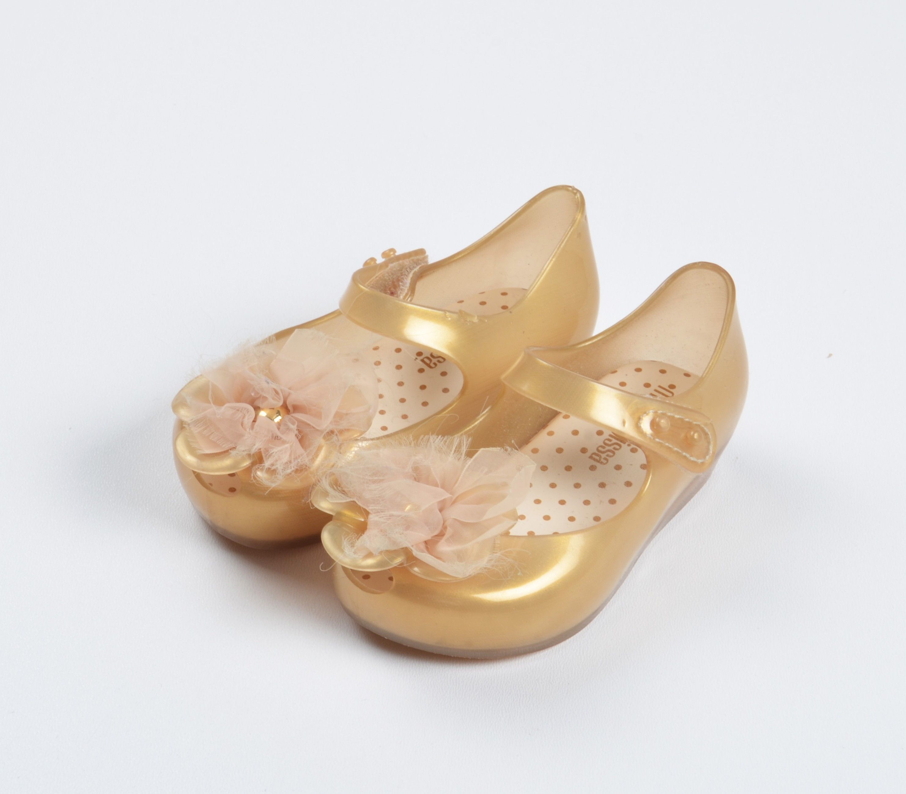 Melissa Mini Melissa Jelly Mary Jane Ballet Flats Girls Bow Shoes Size US 6 / IT 36 - 2 Thumbnail