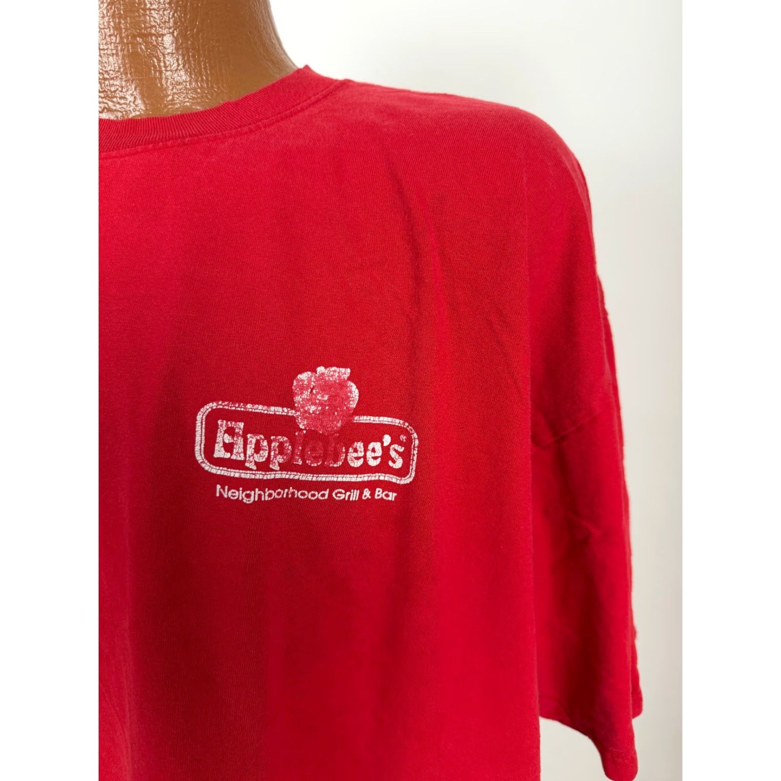 Gildan VINTAGE Applebee's Shirt 2XL Men Red 90s Gildan T-Shirt Size US XXL / EU 58 / 5 - 4 Thumbnail