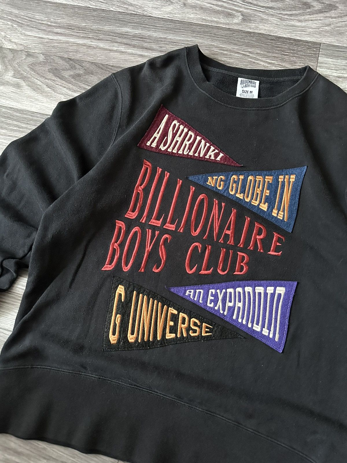 Billionaire Boys Club Billionaire Boys Club Black Spellout Crewneck sweatshirt hyp Size US M / EU 48-50 / 2 - 3 Thumbnail