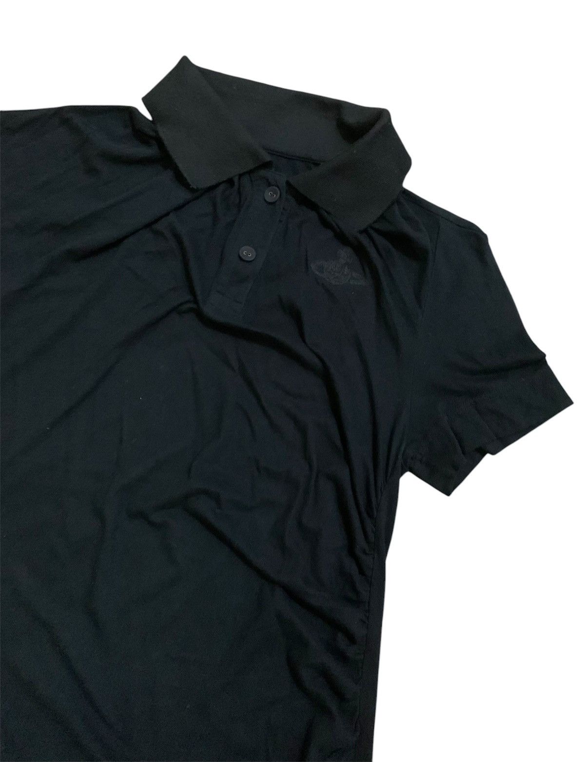 Vivienne Westwood 💥Final💥Vivienne Westwood Asymmetric Super Black Polo Shirt Size M / US 6-8 / IT 42-44 - 2 Thumbnail