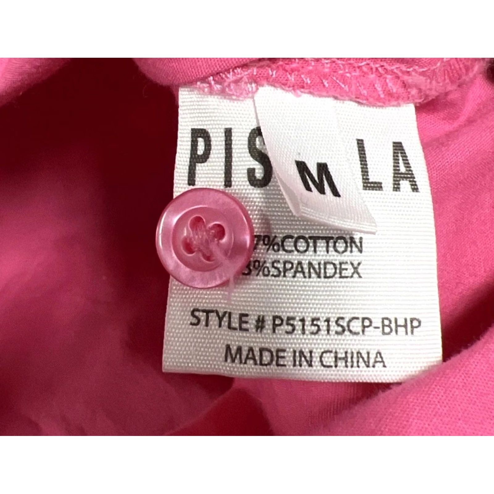 Pistola Pistola Pink Long Sleeve Button-Down Oversized Blouse M Womens High-Low Hem Collared Shirt Size M / US 6-8 / IT 42-44 - 7 Thumbnail