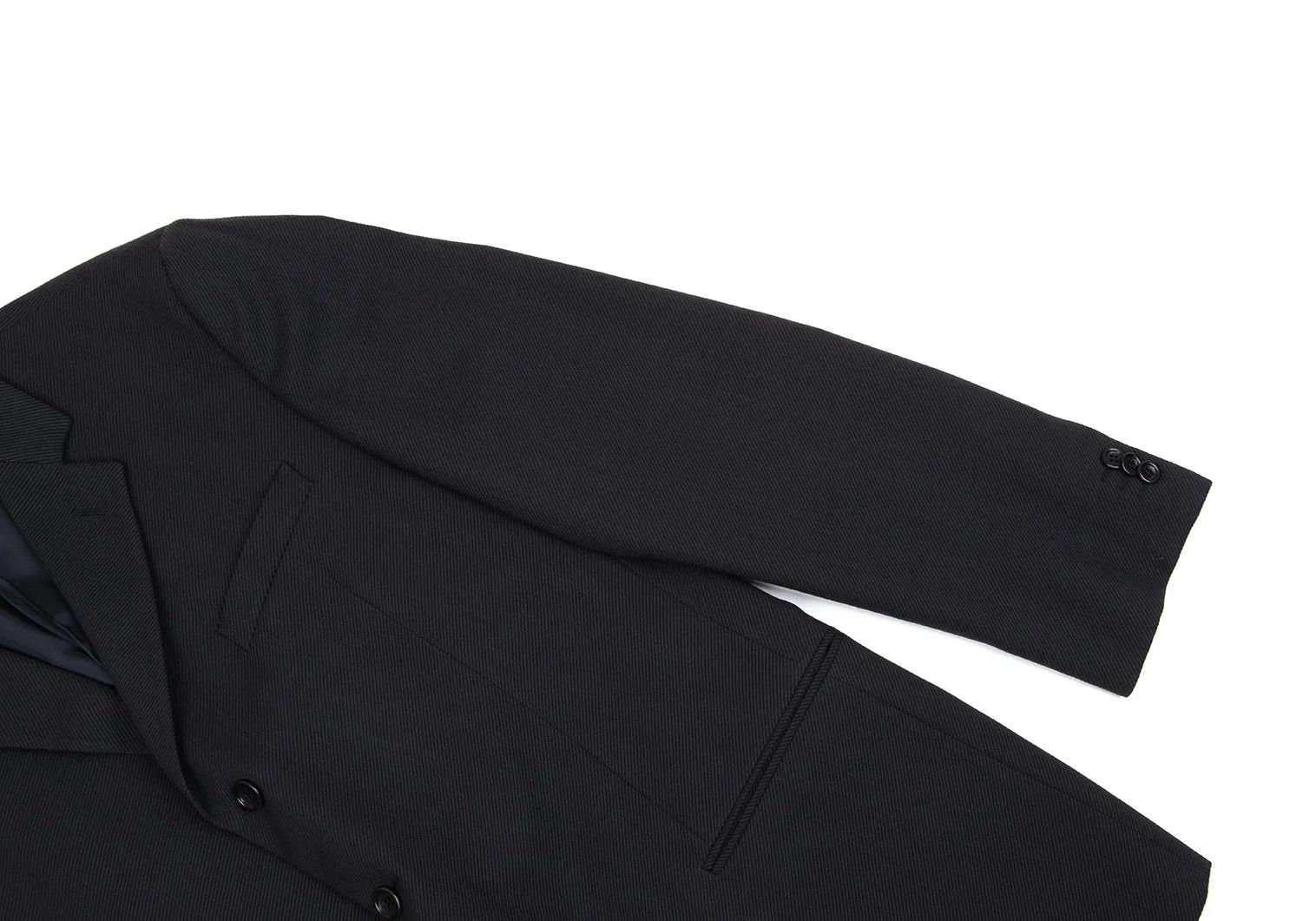 Armani Collezioni Wool Jacket with Diagonal Stripe in Charcoal, Size 54 Size US XXS / EU 40 - 7 Thumbnail