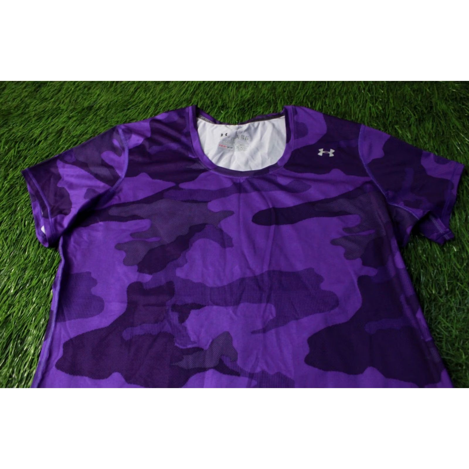 Under Armour UNDER ARMOUR HEATGEAR ORIGINAL WOMEN COMPRESSION TRAINING SHIRT JERSEY XL Purple Short Sleeve T-Shirt XS? Size XL / US 12-14 / IT 48-50 - 2 Thumbnail
