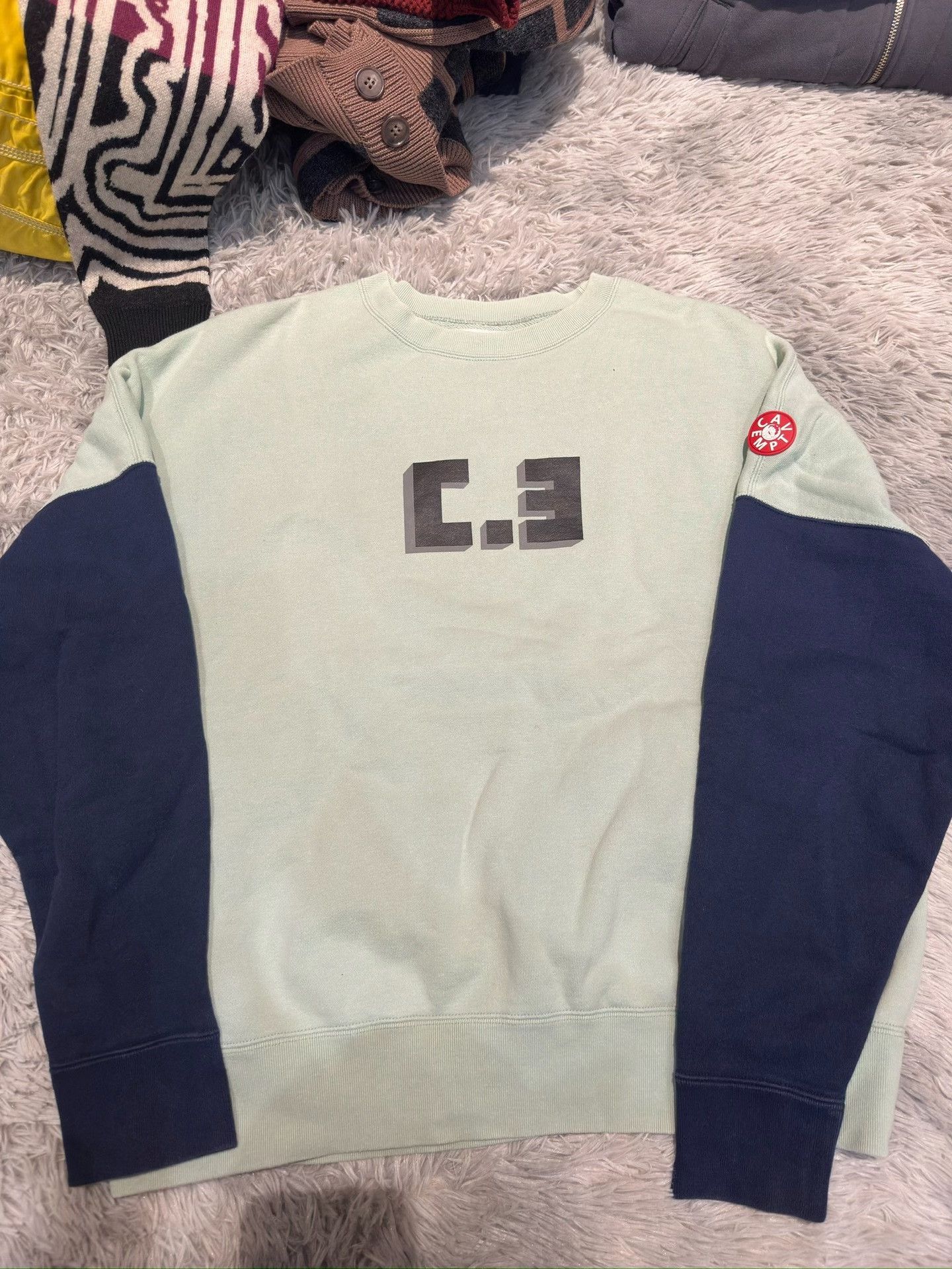 Cav Empt C.E Cav Empt Light Green Crewneck Sweatshirt Size US M / EU 48-50 / 2 - 1 Thumbnail
