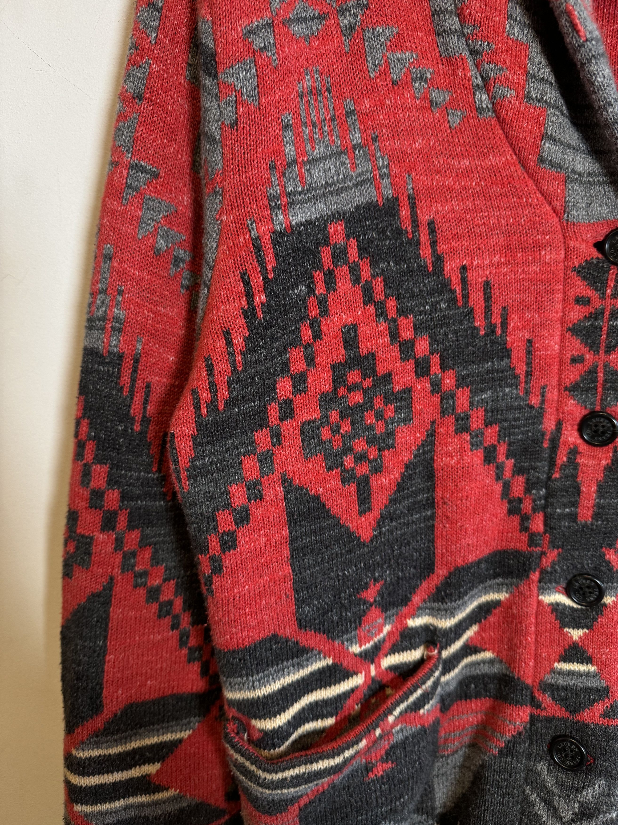 Lauren Ralph Lauren × Ralph Lauren 90/00s Lauren Ralph Lauren Aztec Southwest Cardigan Size L Size L / US 10 / IT 46 - 3 Thumbnail