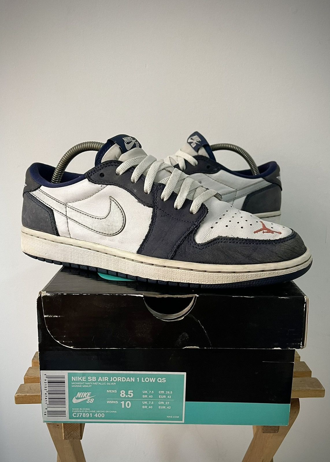 Nike Sb Navy And Silver Jordan Nike Sb X Air Jordan Low QS