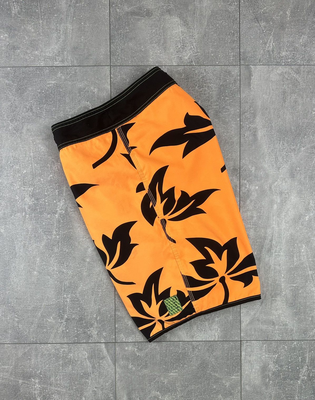Mambo Mambo Surf Orange Board Short Floral Overprint Y2K Size US 32 / EU 48 - 2 Thumbnail