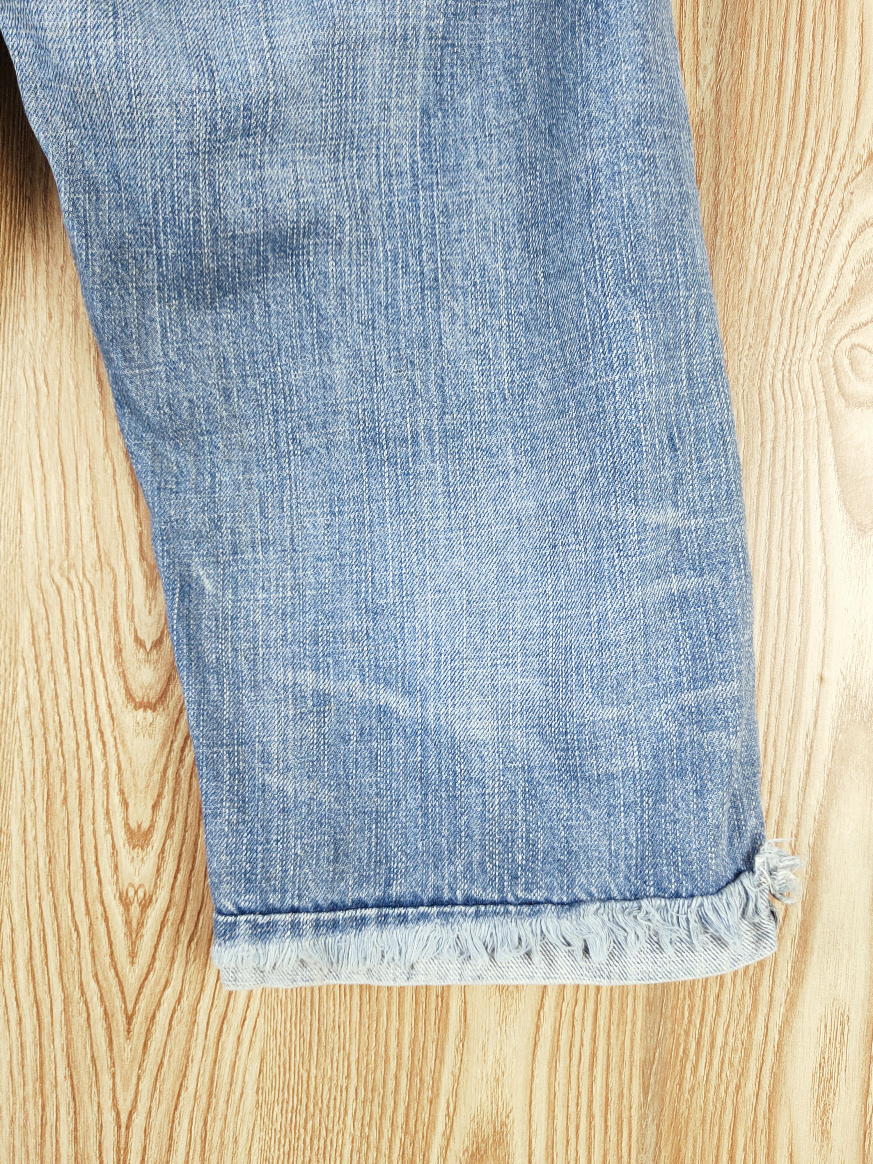 Japanese Brand × Vintage Rush Hour Blue Distressed Ripped Short Jeans Size US 33 - 11 Thumbnail