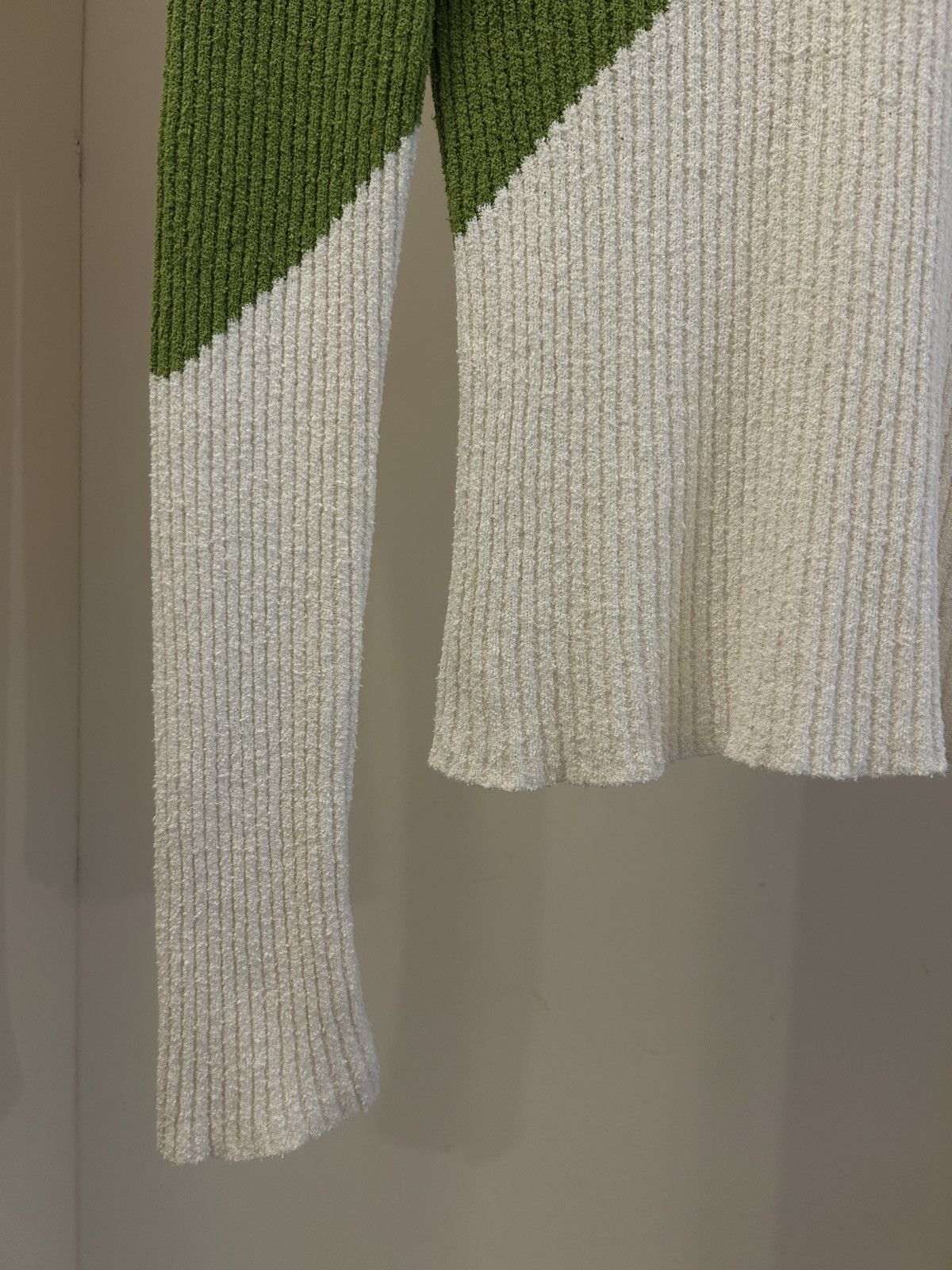 Dirk Bikkembergs S/S 1996 vintage ribbed cotton v-neck knit pullover Size US M / EU 48-50 / 2 - 6 Thumbnail