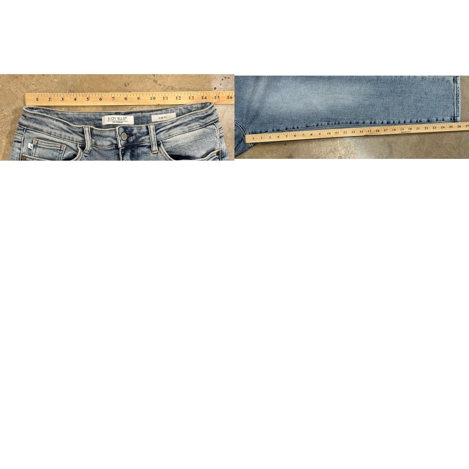 Denime Judy Blue Jeans Slim Fit 30 Women's Light Wash Blue Denim Skinny Stretch 5-Pocket City Preppy Vintage? No vintage. Size 30" / US 8 / IT 44 - 8 Thumbnail