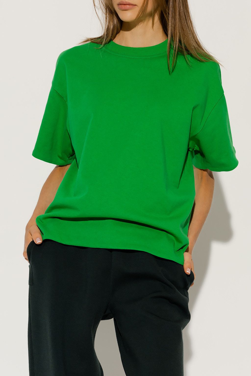 Bottega Veneta BOTTEGA VENETA parakeet green double layer t-shirt Medium q Size M / US 6-8 / IT 42-44 - 2 Thumbnail