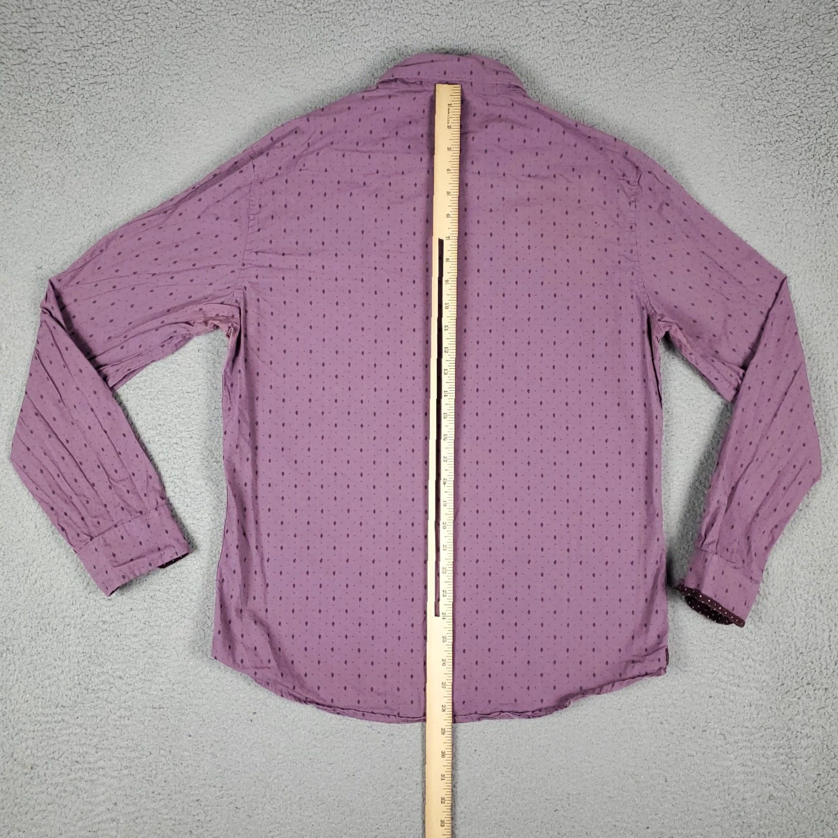 Vintage Level Ten Geometric Purple Button-Up Shirt Men's Long Sleeve Size L Casual All Seasons Size US L / EU 52-54 / 3 - 6 Thumbnail