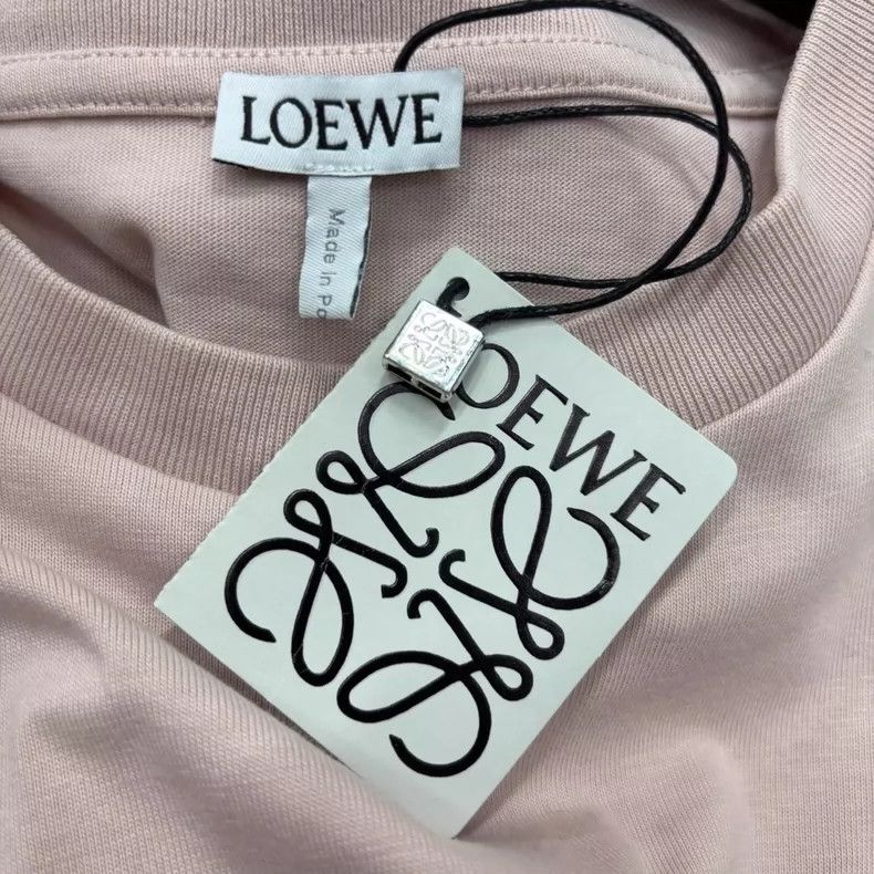 Loewe LOEWE Lotus pink embroidery logo basic short sleeve Size L / US 10 / IT 46 - 5 Thumbnail