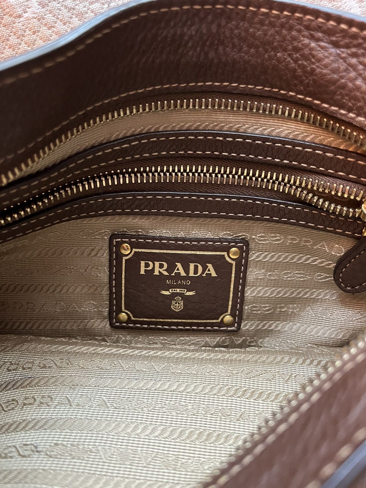 Prada Prada Logo Jacquard Canvas and Leather Messenger Bag Size ONE SIZE - 9 Thumbnail