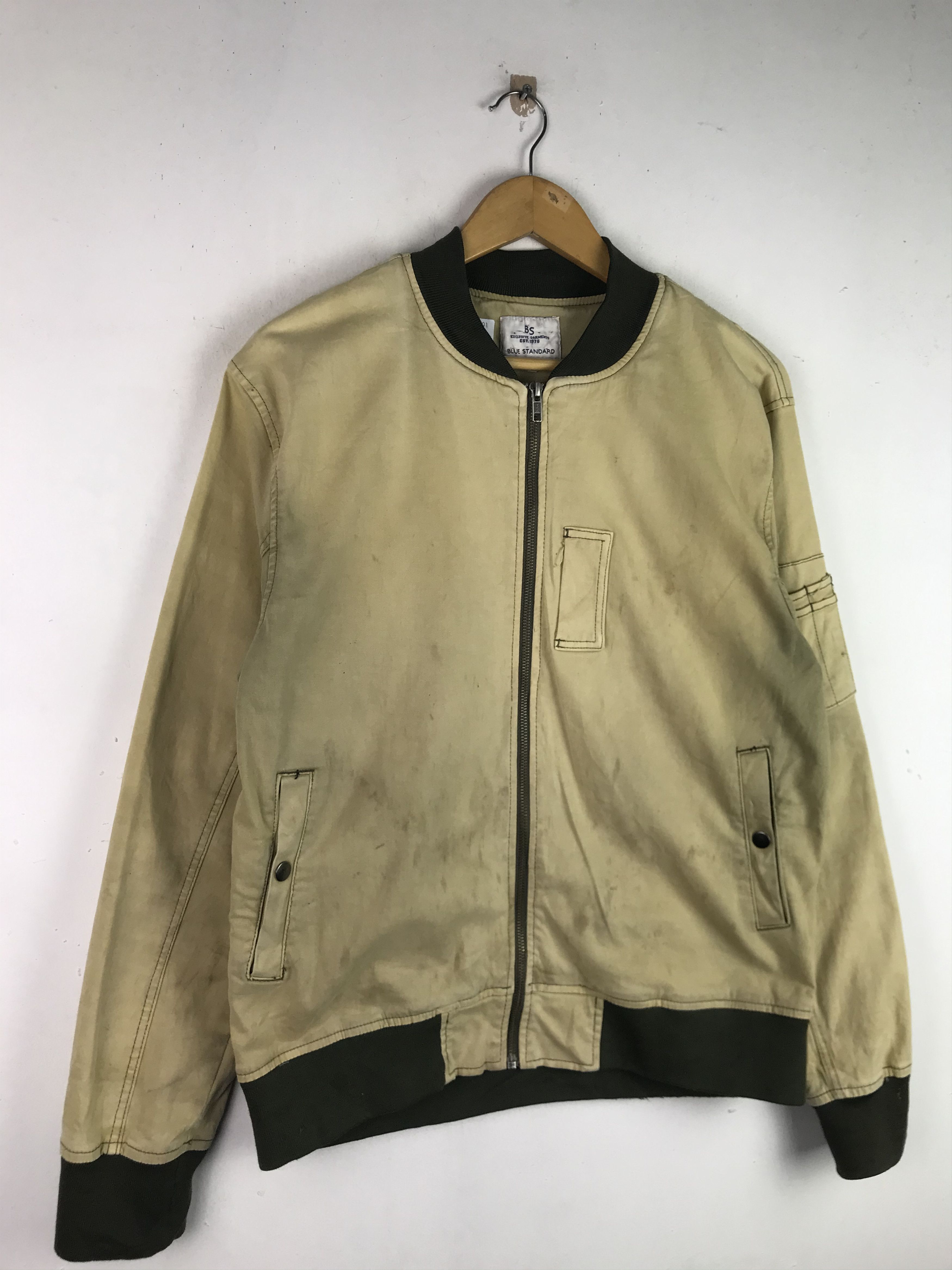 Japanese Brand × Vintage Vintage Distressed Full Zipper Tactical Bomber Jacket Size US L / EU 52-54 / 3 - 6 Thumbnail