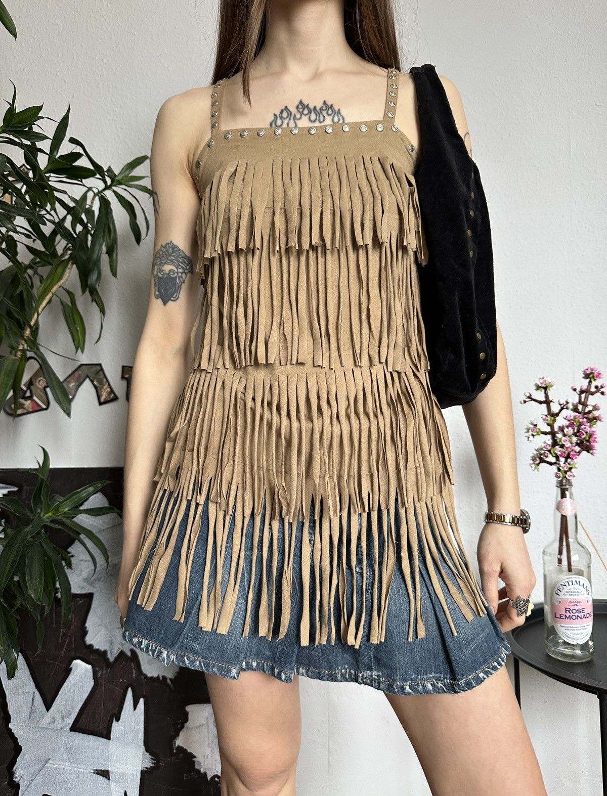 Japanese Brand × Vintage Fringe Rodeo Western Cowgirl Top 90s Size ONE SIZE - 1 Thumbnail