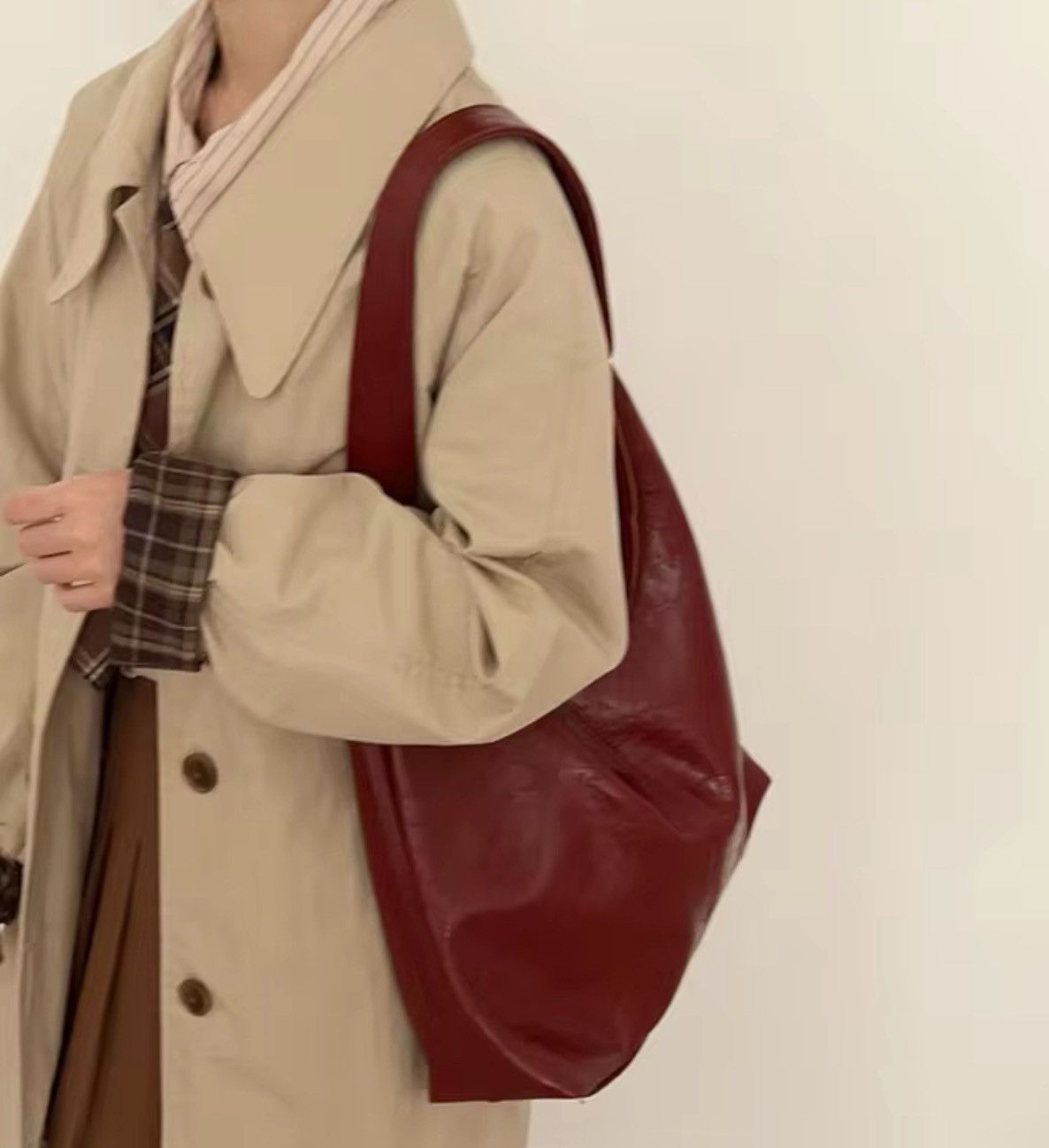Japanese Brand Maroon shoulder bag Size ONE SIZE - 4 Thumbnail