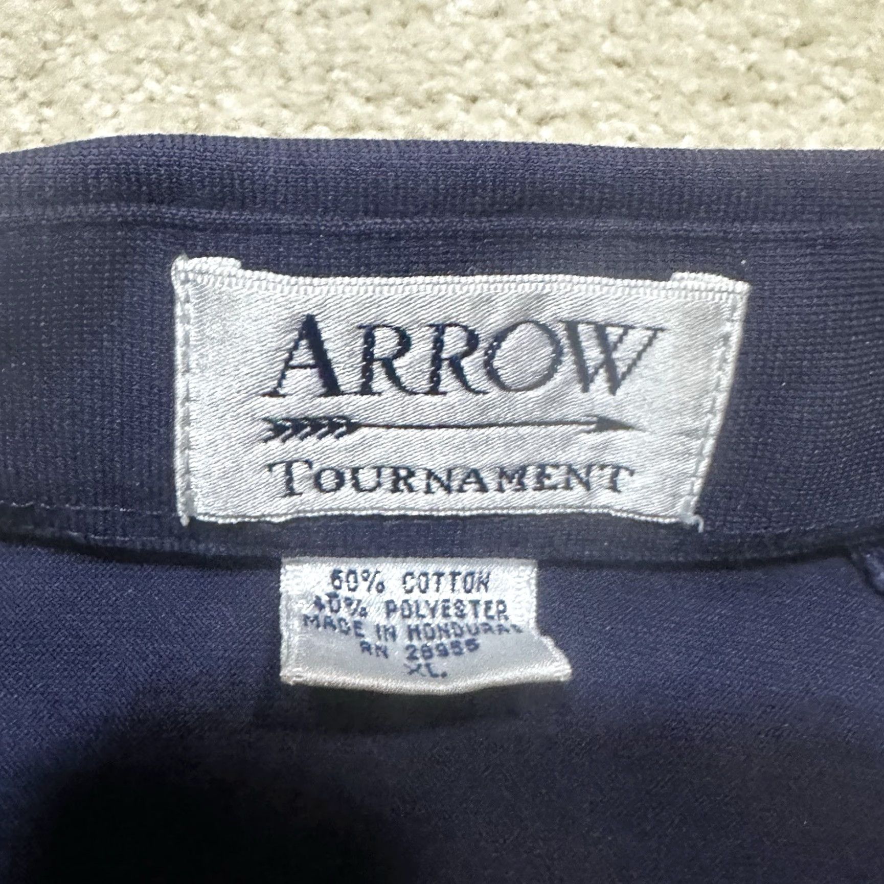 Arrow VINTAGE Arrow Tournament Polo Shirt Mens XL Blue 80s Polo Shirt XL Mens Blue 80s Size US XL / EU 56 / 4 - 4 Thumbnail