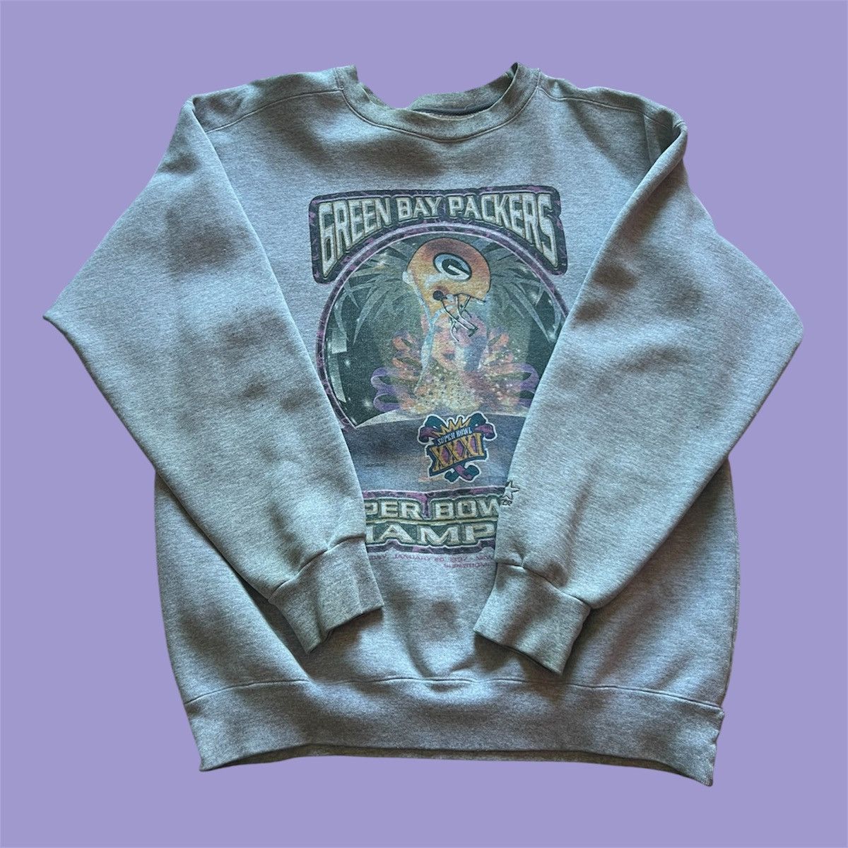 Starter Green Bay Packers SB XXXI Champions Crewneck 1997 Large Size US L / EU 52-54 / 3 - 1 Thumbnail