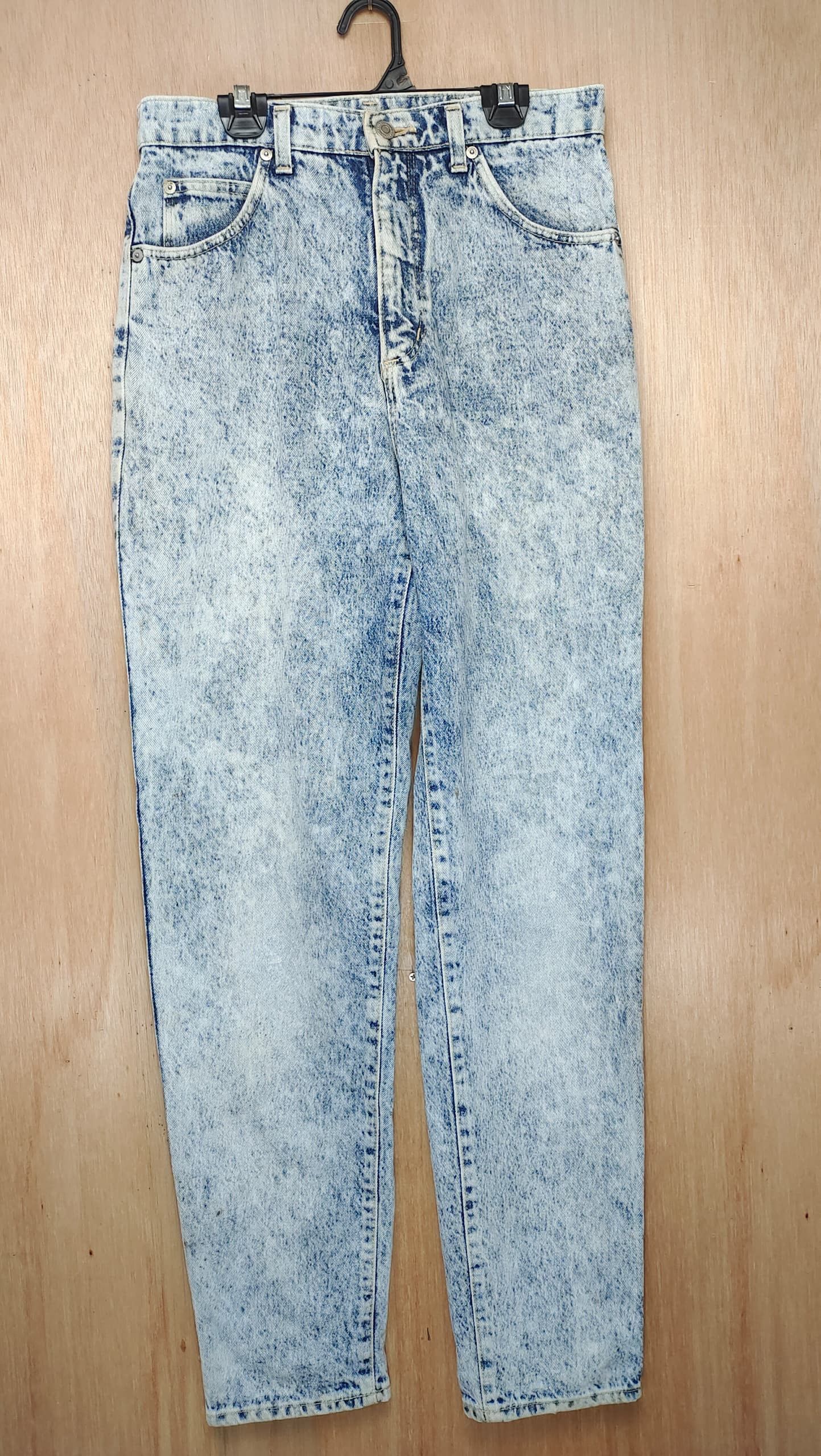 Isabel Marant × Issey Miyake × Wrangler VINTAGE FADED WRANGLER BLUE DENIM ACID WASH SKINNY JEANS Size US 30 / EU 46 - 1 Thumbnail