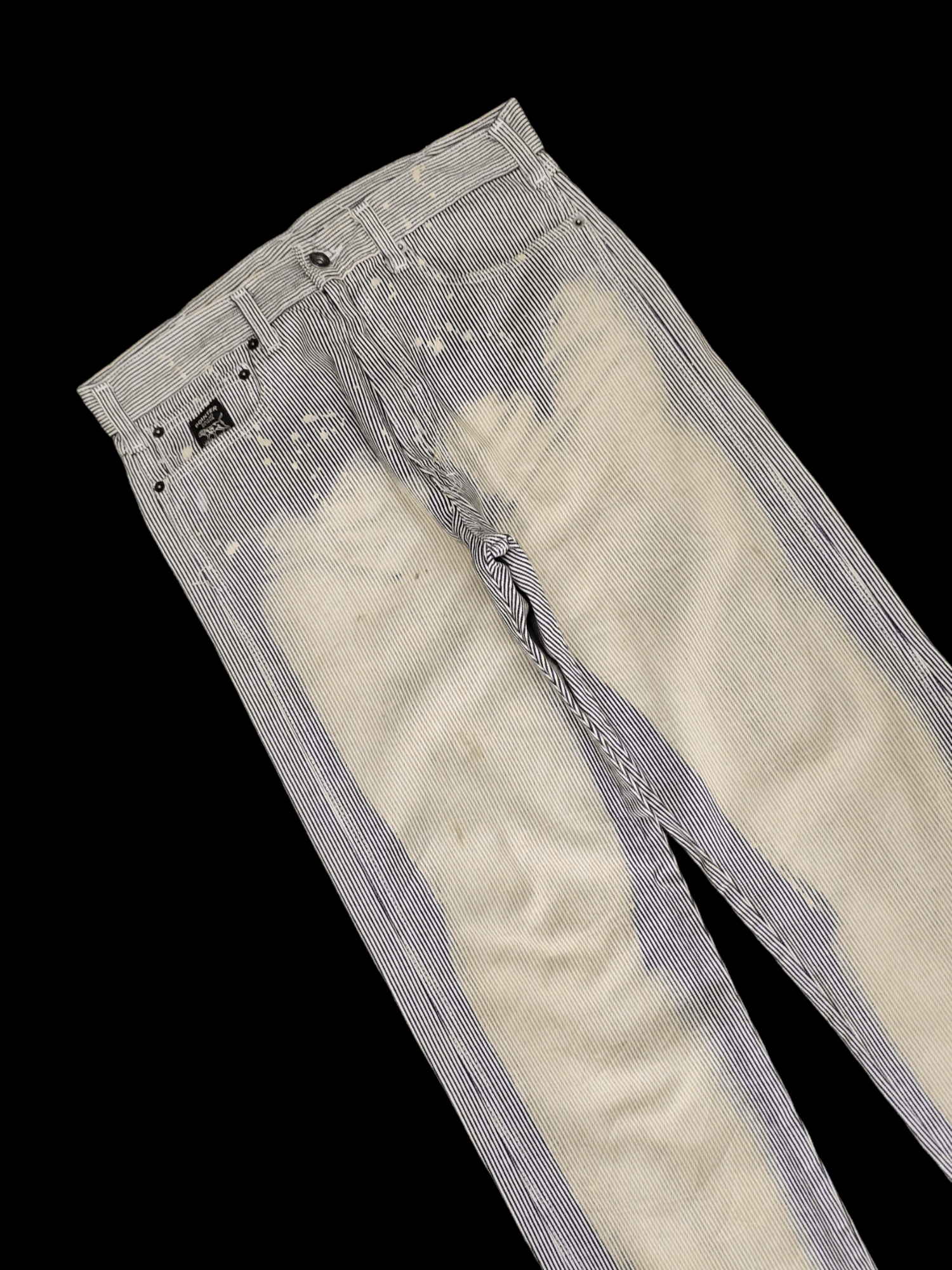 Pointer 1990s Pointer Hickory Striped Faded Distress Denim Pants Size US 32 / EU 48 - 6 Thumbnail