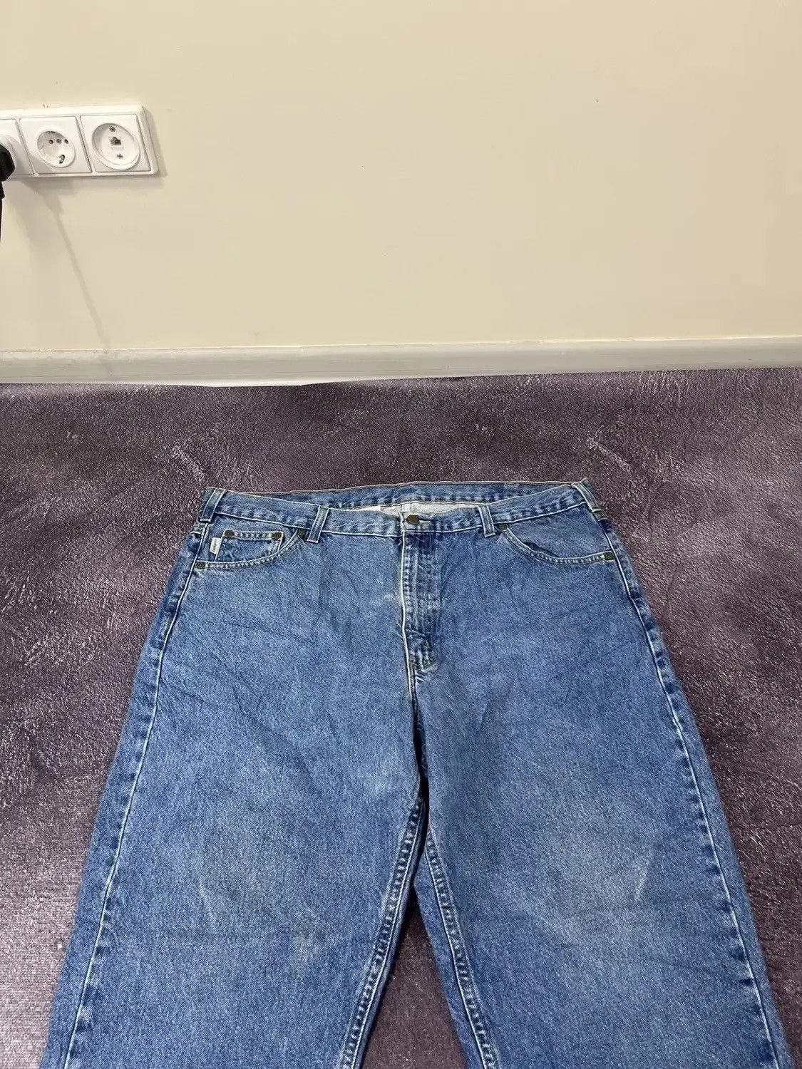 Carhartt × Vintage Vintage Carhartt Work American Blue Denim Hype Baggy Jeans Size US 38 / EU 54 - 5 Thumbnail