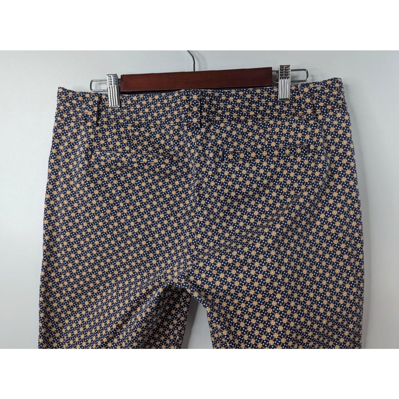 J.Crew J.CREW City Fit Pants Navy Cotton Blend Regular Tapered Flat Front Zip Pockets Women's Size 12 Size 34" / US 12 / IT 48 - 4 Thumbnail