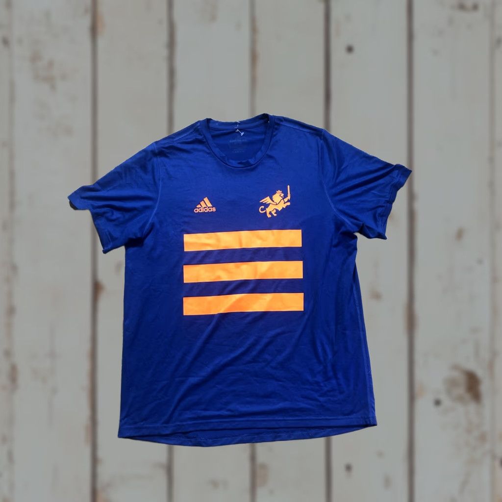 Adidas Adidas Creator Tee Shirt Mens XL Blue Orange Lion Graphic Short Sleeve Athletic Size US XL / EU 56 / 4 - 1 Thumbnail