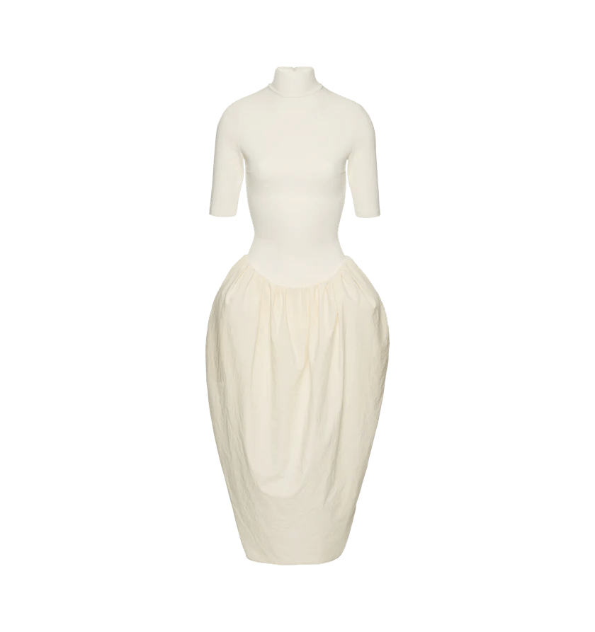 Magda Butrym o1h1sh11225 Puff Skirt Mini Dress in White Size S / US 4 / IT 40 - 1 Thumbnail