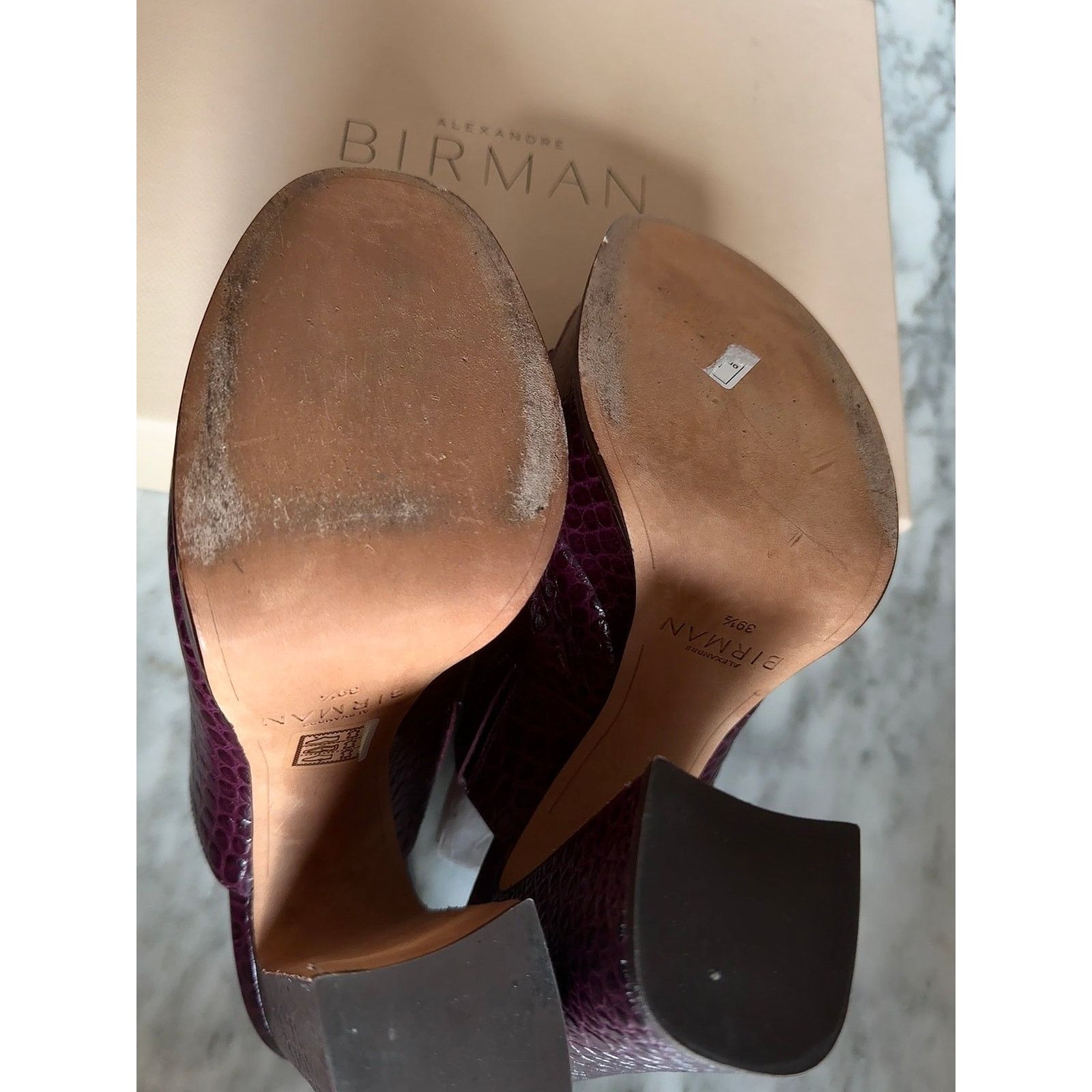 Alexandre Birman Alexandre Birman NWB Lavinia Croc-Embossed Leather Mules Size US 10 / IT 40 - 5 Thumbnail