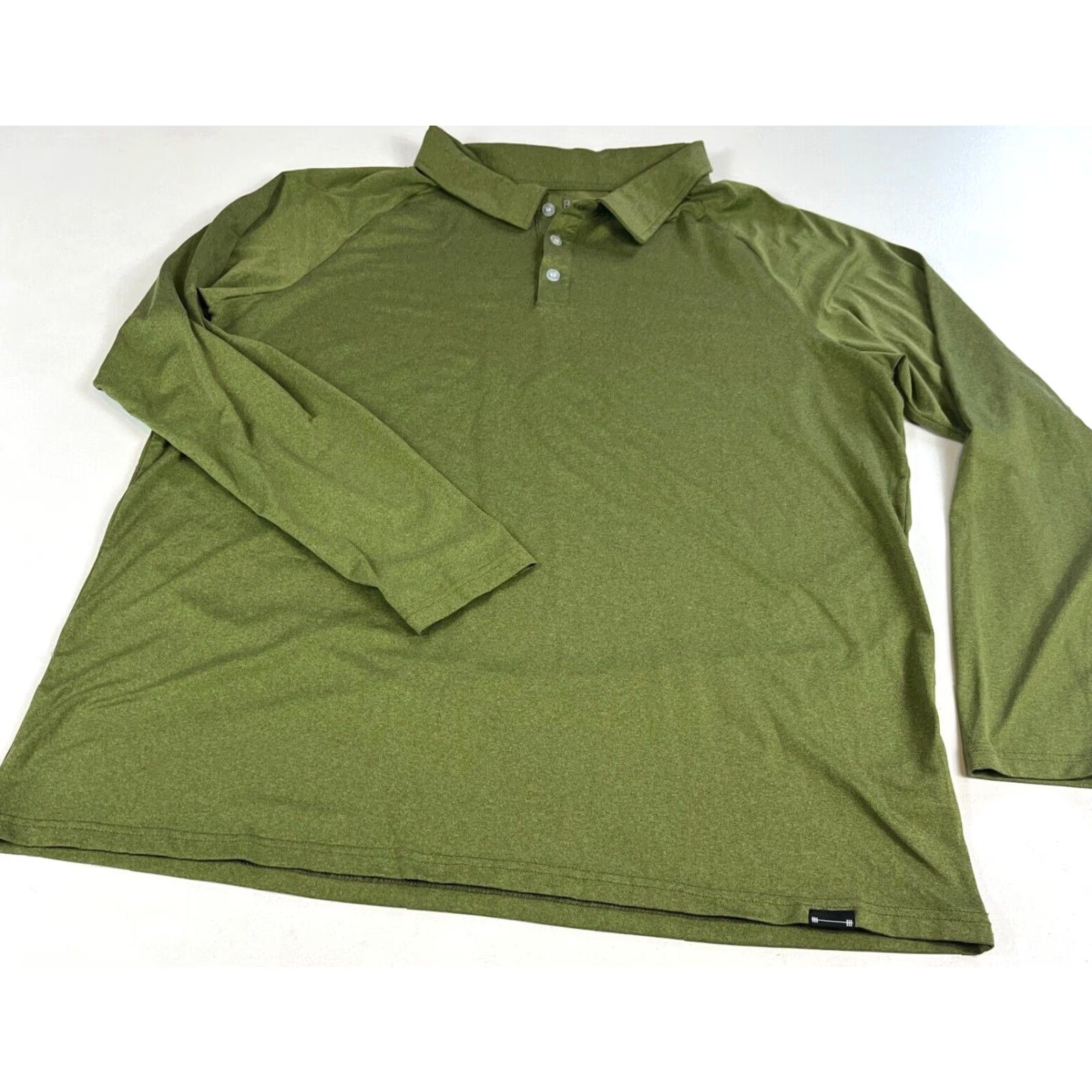 Vintage Barbell Apparel Men's Polo Shirt Long Sleeve XL Green Size US XL / EU 56 / 4 - 6 Thumbnail