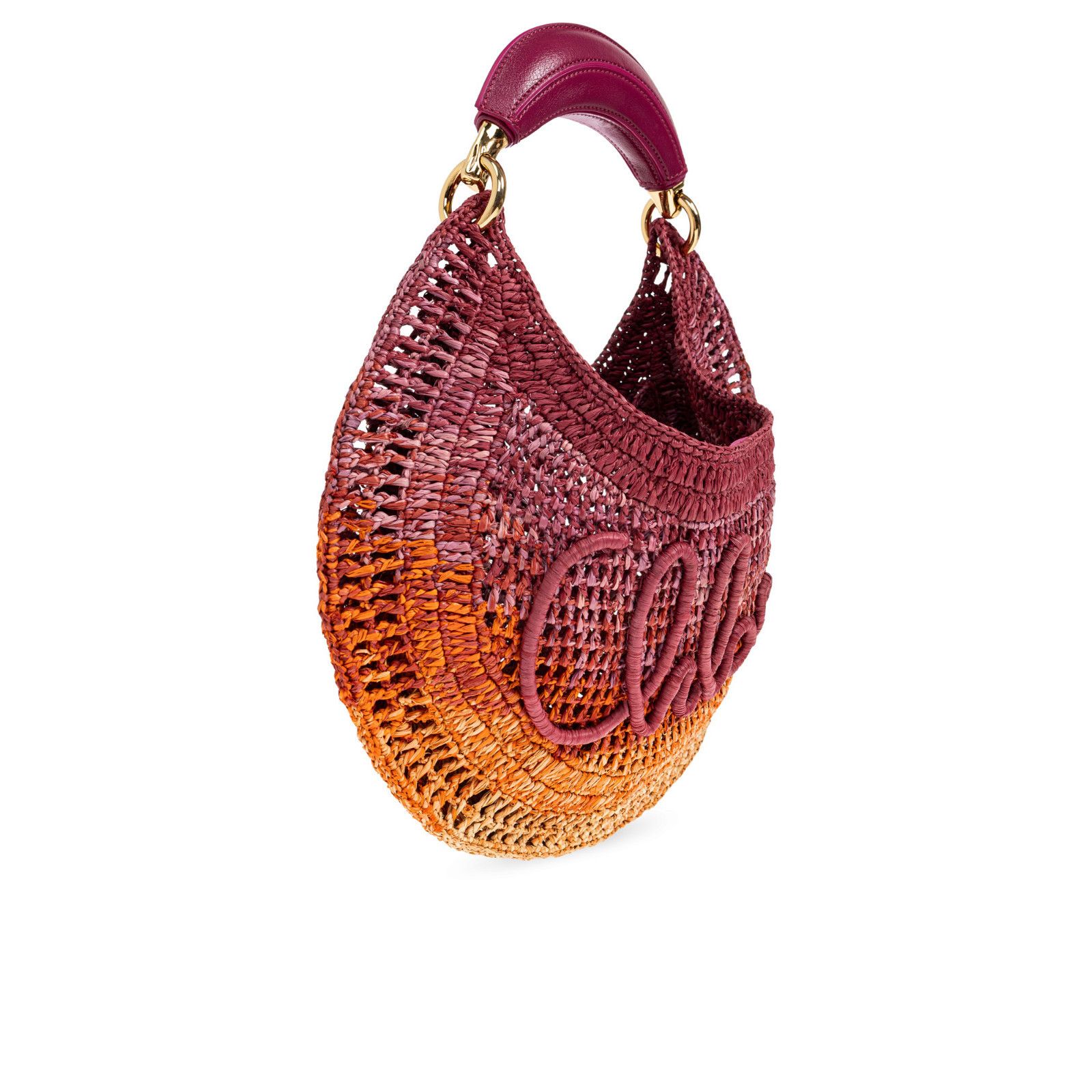 Chloe Chloe Summer Banana Multicolor Raffia Top Handle Bag New & A Size ONE SIZE - 3 Thumbnail
