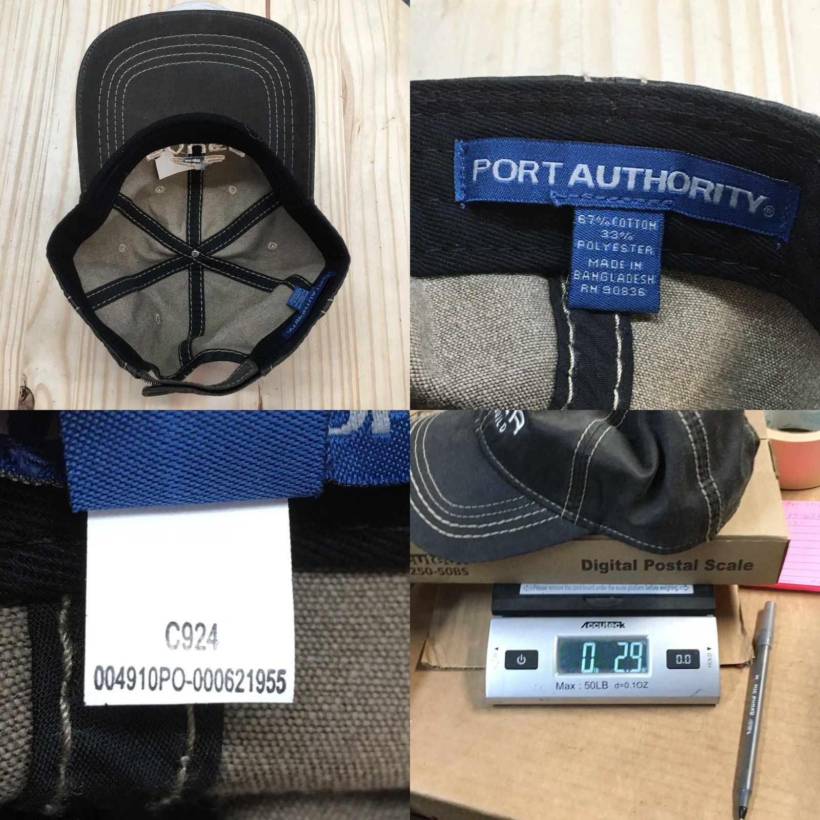 Port Authority Bauer Design Build Baseball Cap Hat Mens One Size Gray Adjustable Embroidered Size ONE SIZE - 8 Thumbnail